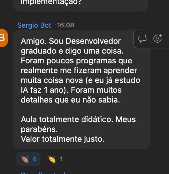 Depoimento real de aluno da imersão