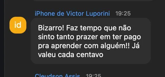 Depoimento real de aluno da imersão