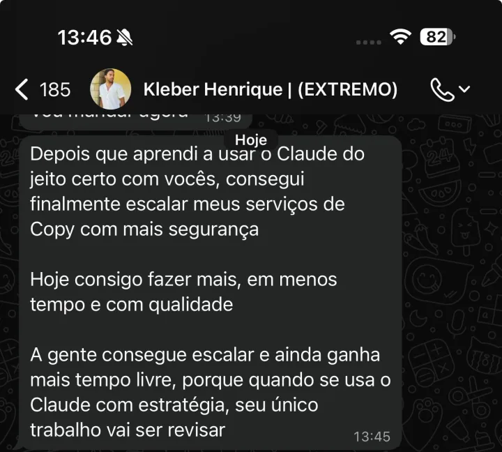 Depoimento real de Kleber Henrique, aluno da imersão