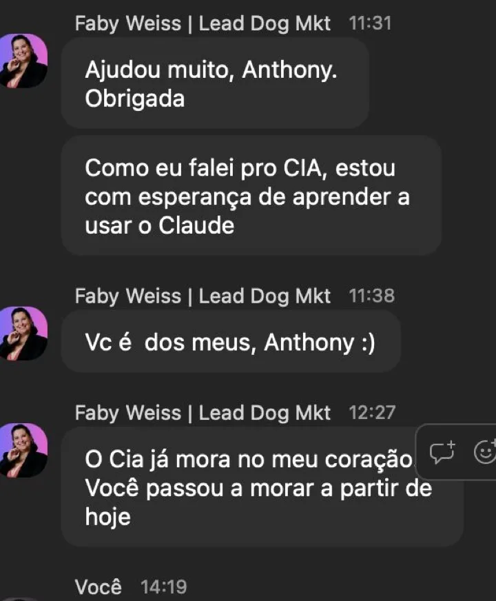 Depoimento real de aluno da turma 3