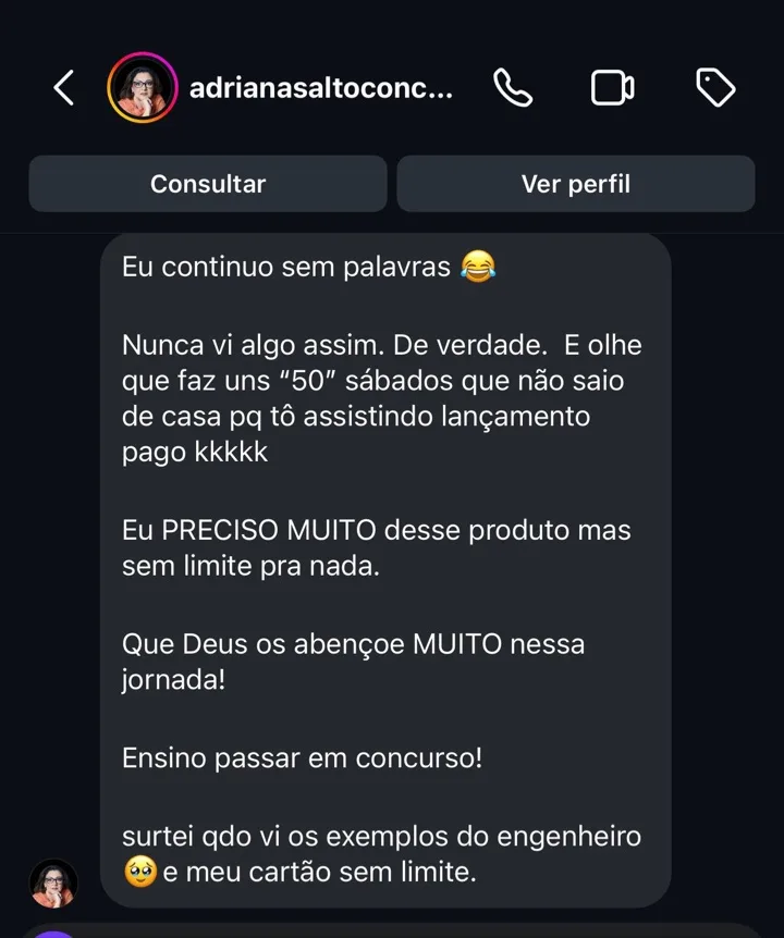 Depoimento real de aluno da turma 3
